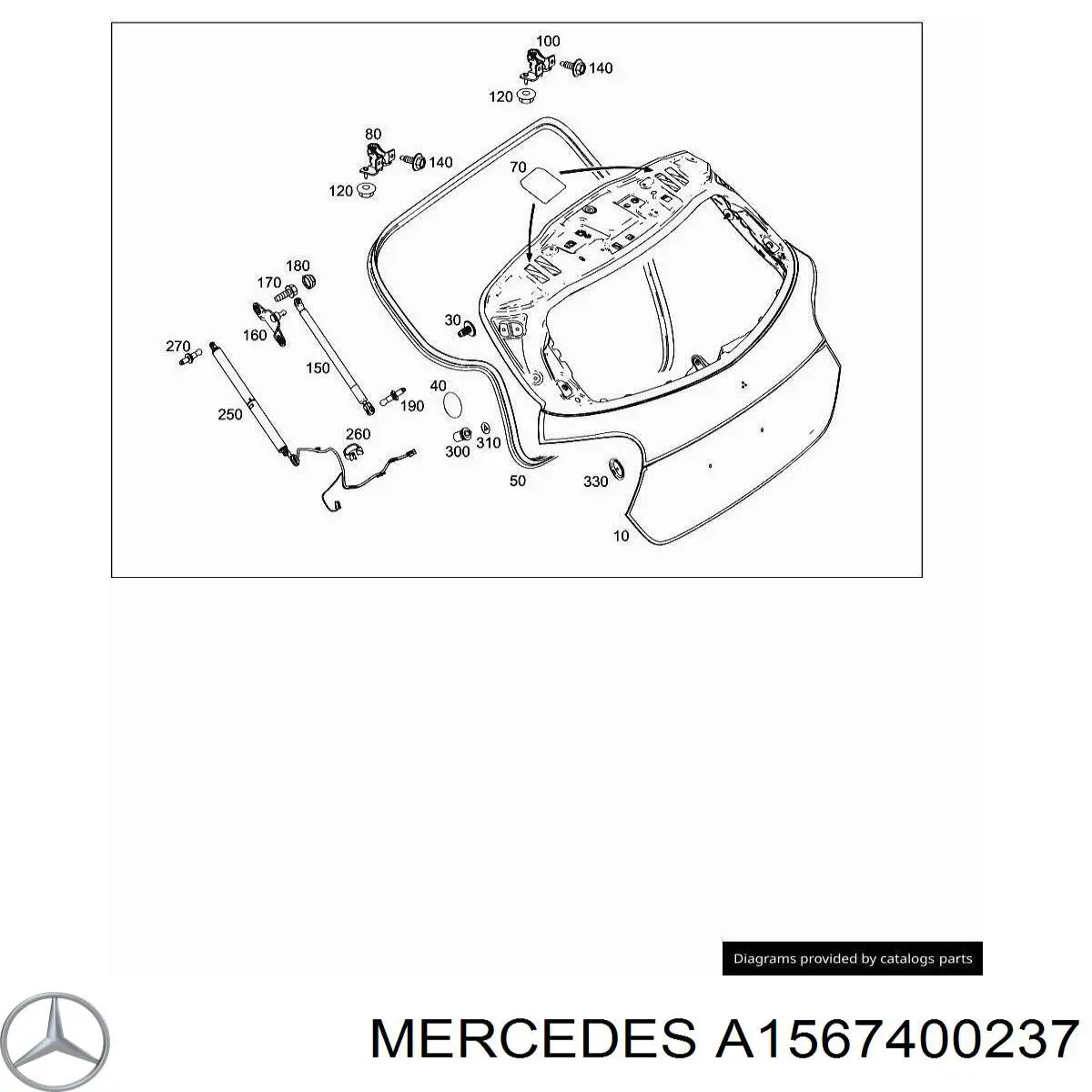 A1567400237 Mercedes Петля багажника