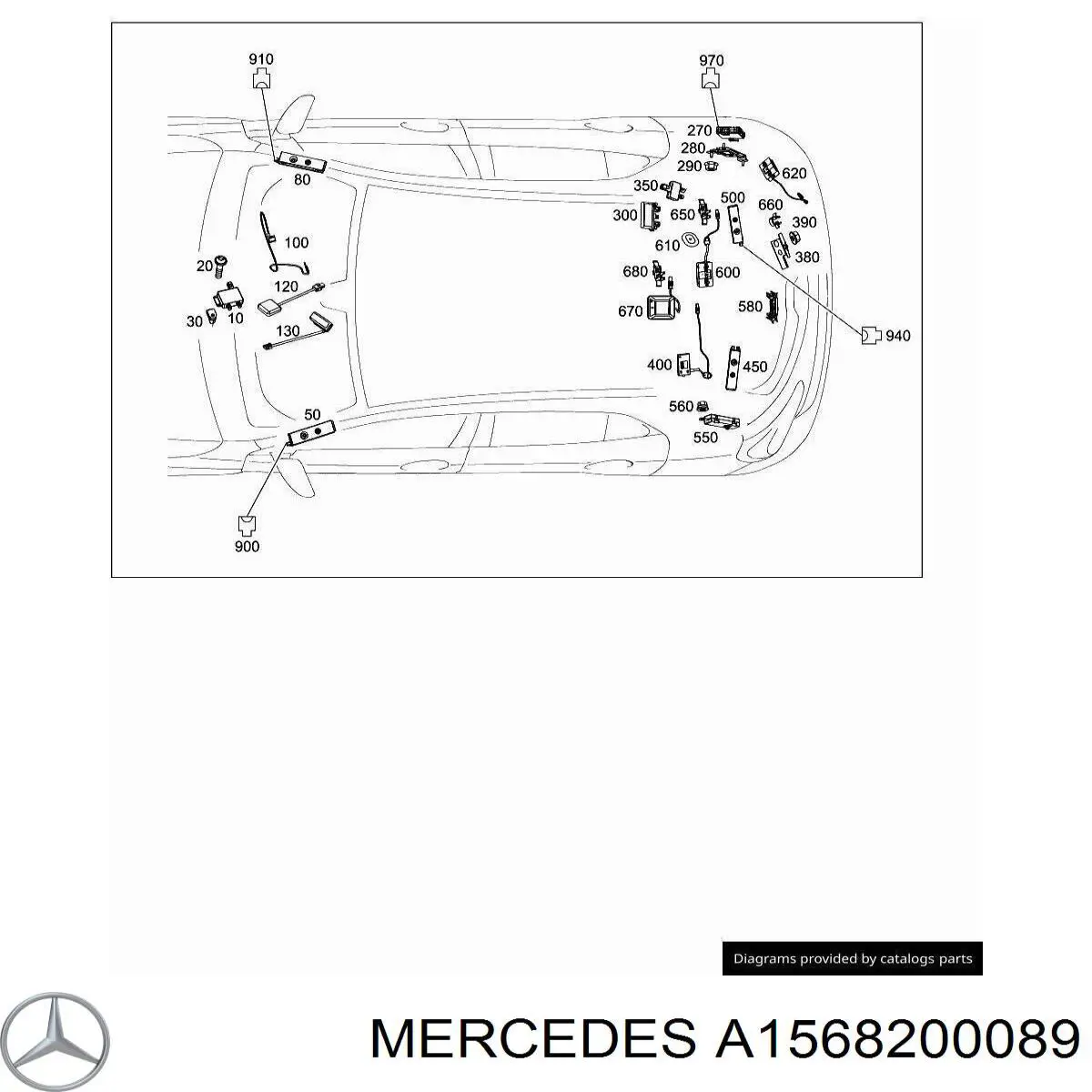 Фільтр перешкод посилювача антени A1568200089 Mercedes