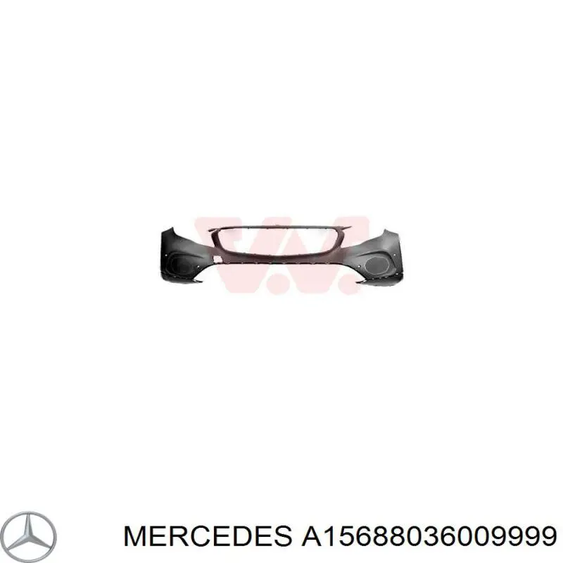 A15688036009999 Mercedes Бампер передній в зборі