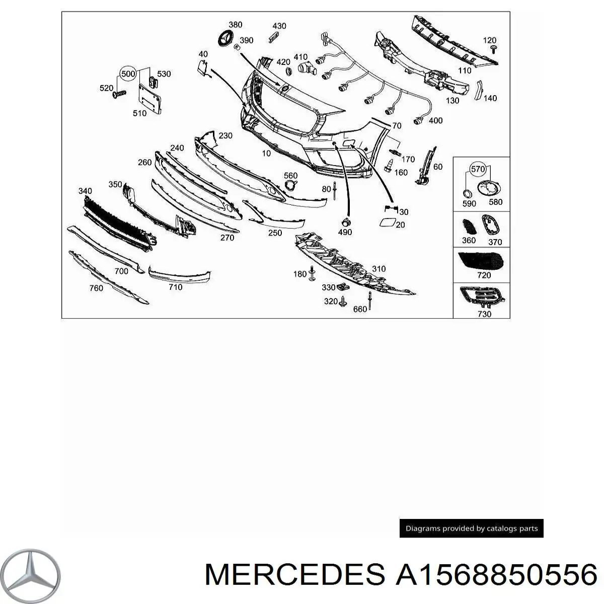  Mercedes A1568850556 ціна, від 12.19 USD