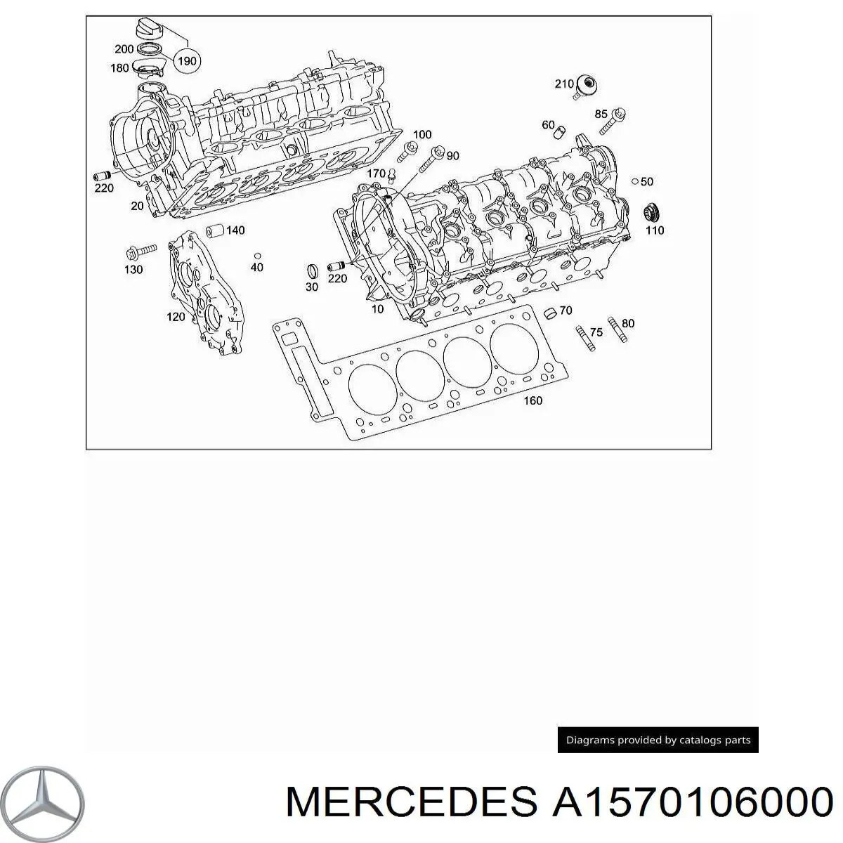 A1570106000 Mercedes Головка циліндрів