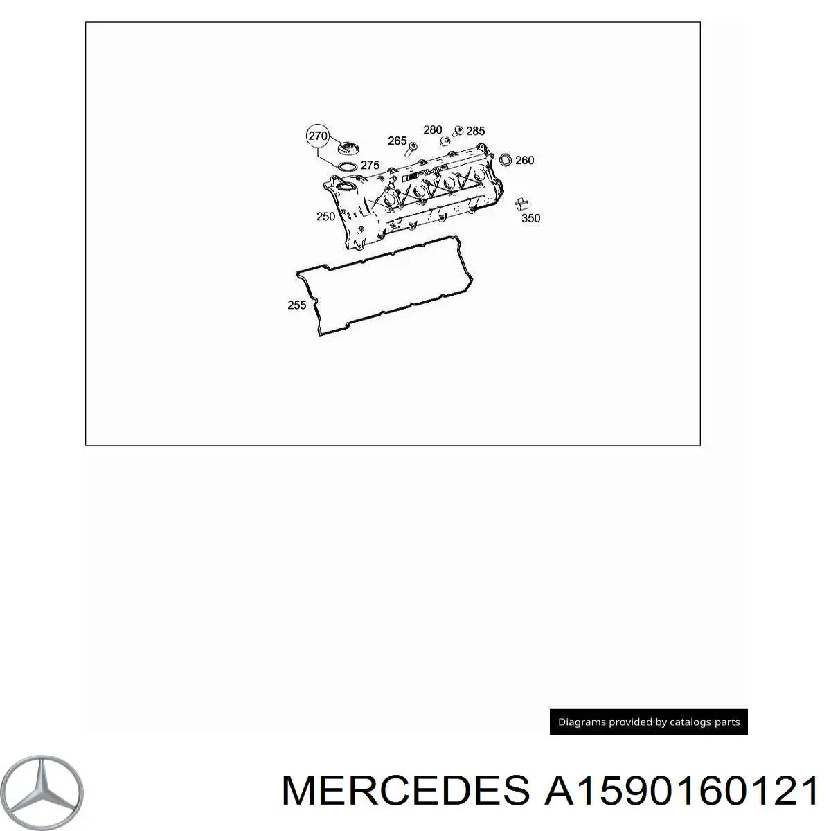 1590160121 Mercedes прокладка клапанної кришки, ліва