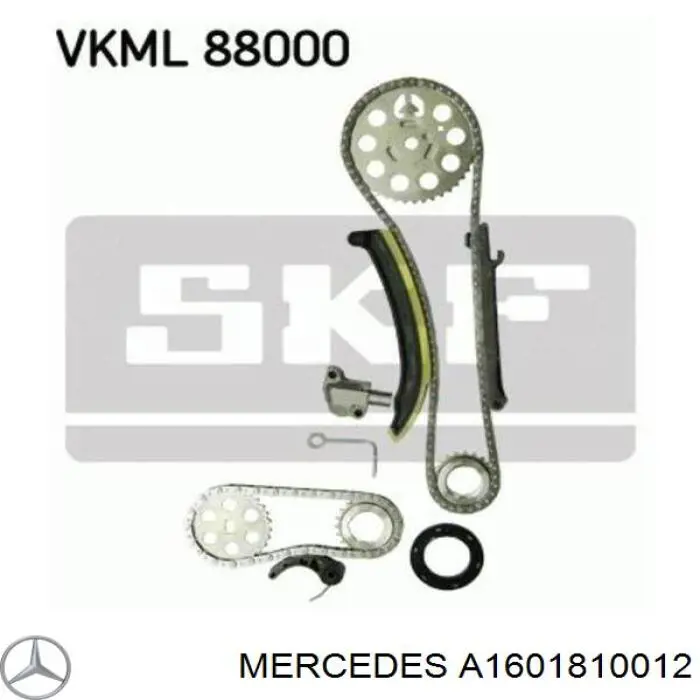 Ланцюг ГРМ, комплект Mercedes A1601810012 ціна, від 119.22 USD
