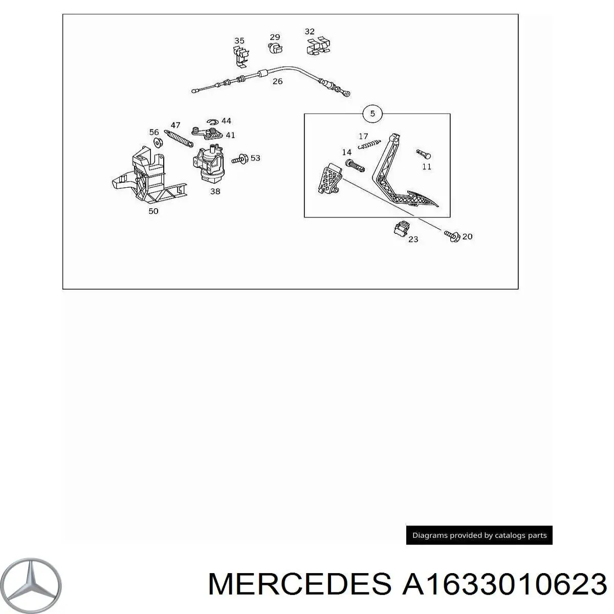 Трос газу Mercedes A1633010623 ціна, від 19.26 USD
