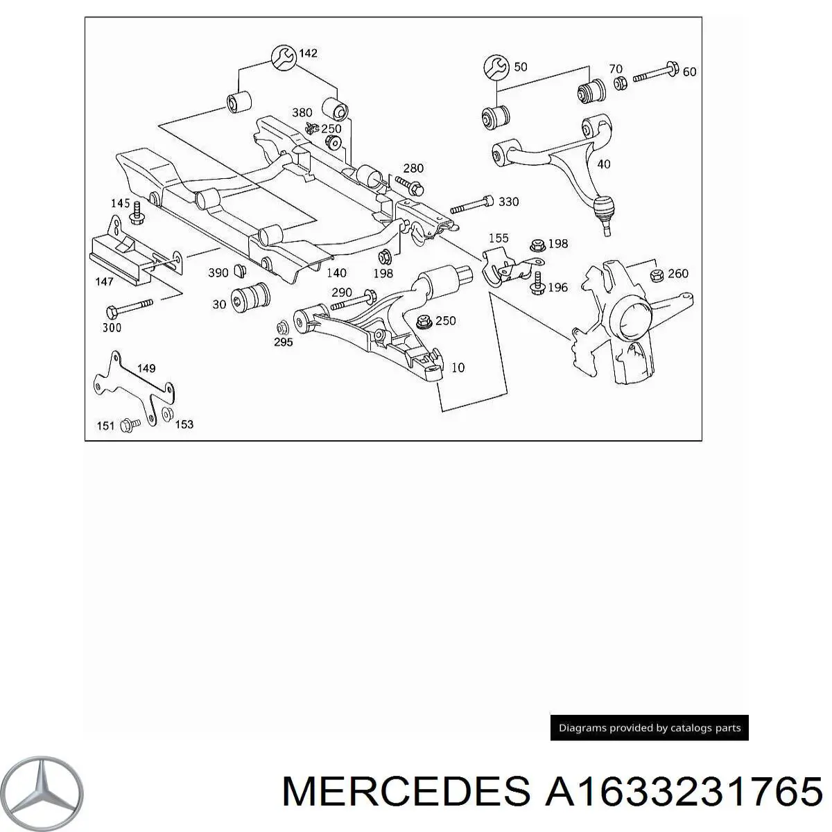 Стабілізатор передній на Mercedes ML/GLE (W163)