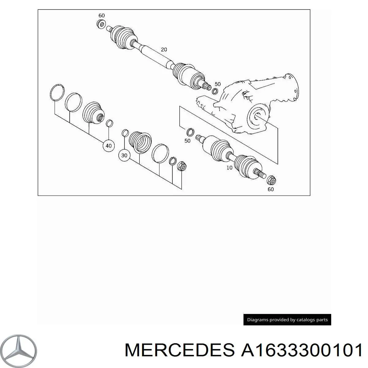 Купити 501006510 Mercedes Ліва піввісь