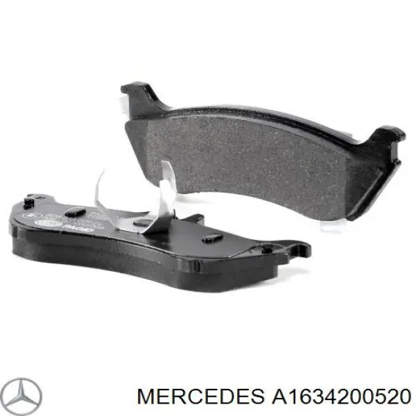 Задні гальмівні колодки Mercedes A1634200520 ціна, від 31.64 USD