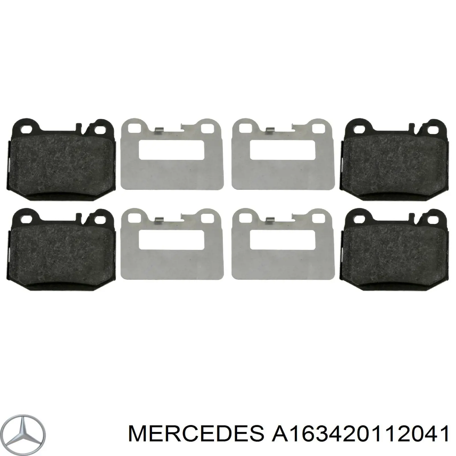 Задні гальмівні колодки Mercedes A163420112041 ціна, від 17.94 USD