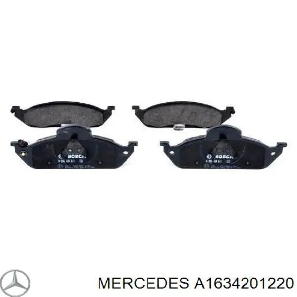 Гальмівні колодки Mercedes A1634201220 ціна, від 34.28 USD