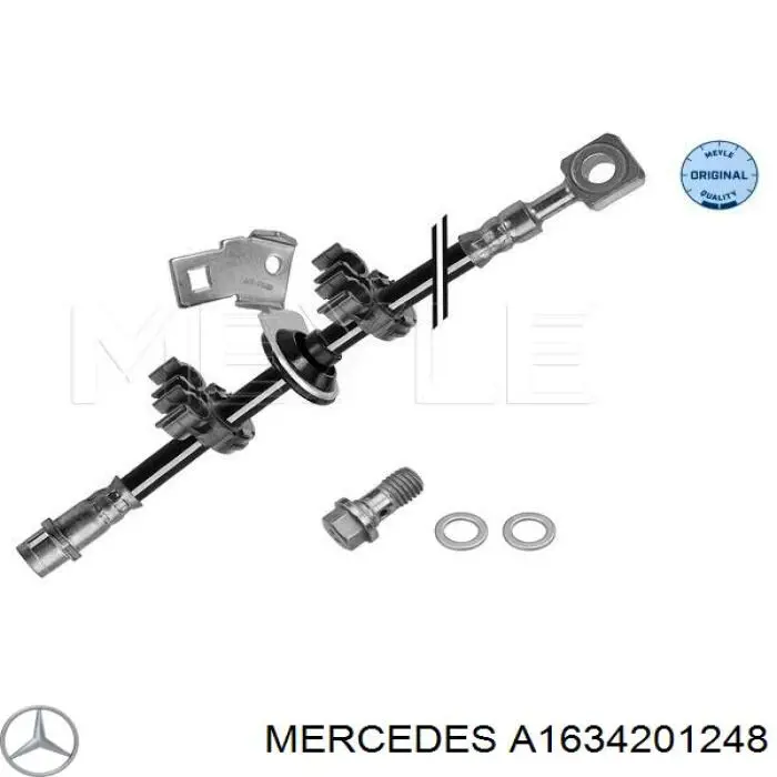 Шланг гальмівний передній, правий Mercedes A1634201248 ціна, від 20.16 USD