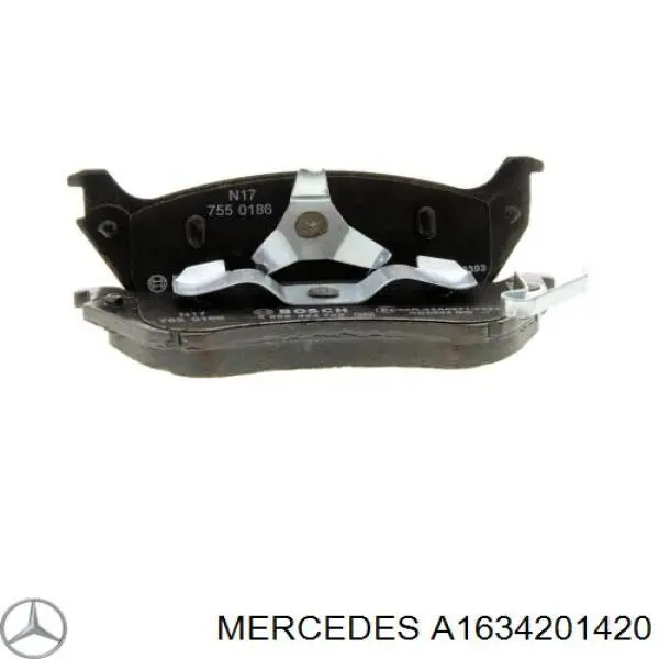 Задні гальмівні колодки Mercedes A1634201420 ціна, від 31.71 USD