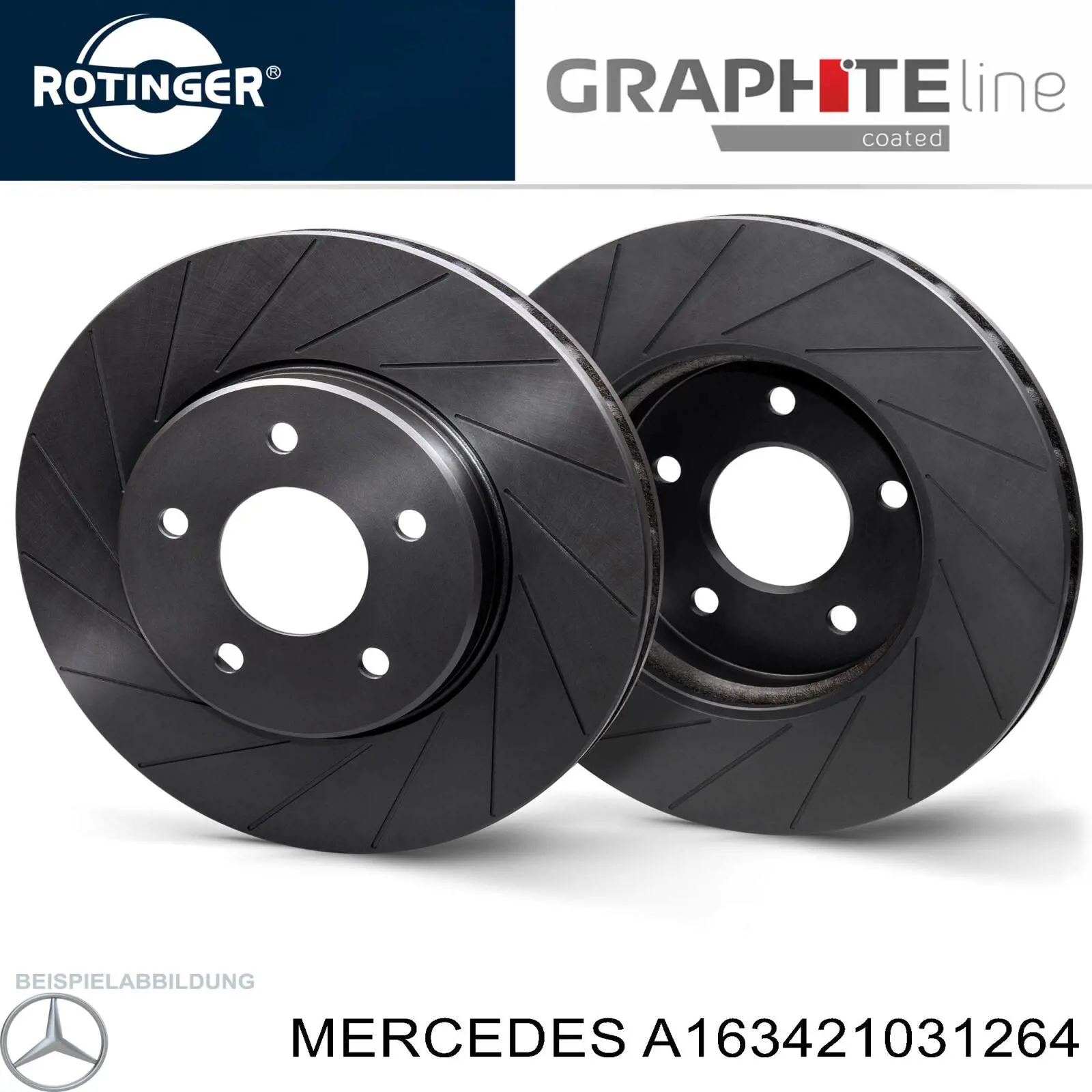 Гальмівні диски передні A163421031264 Mercedes