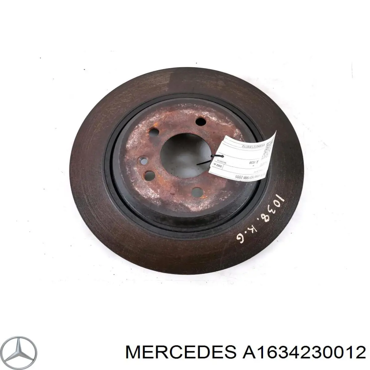 A1634230012 Mercedes диск гальмівний задній