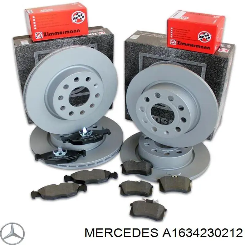 Задні дискові гальма Mercedes A1634230212 ціна, від 51.72 USD