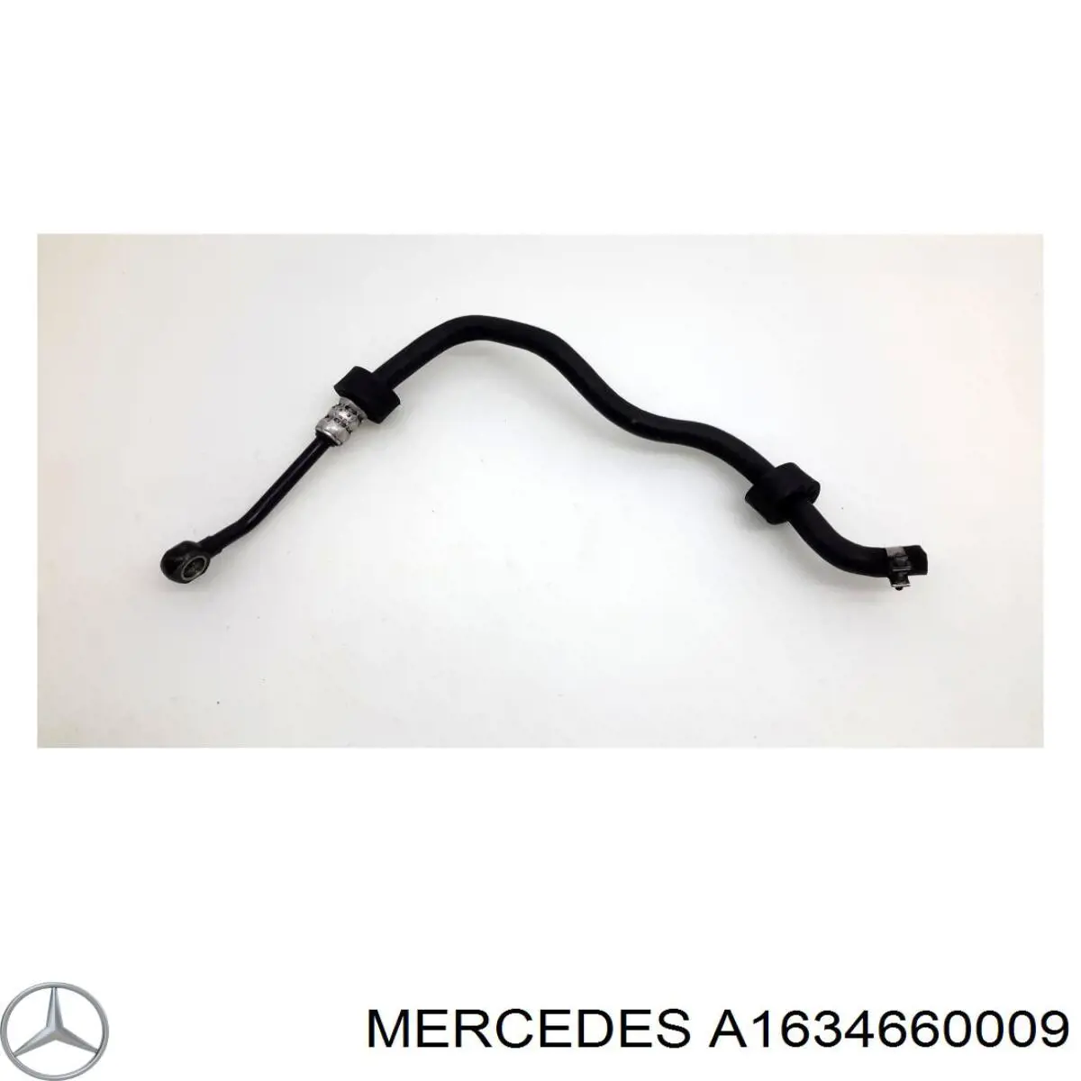 A1634660009 Mercedes шланг гпк, низького тиску, від рейки/механізму до радіатора