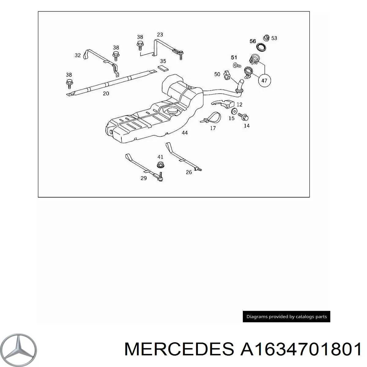 A1634701801 Mercedes бак паливний