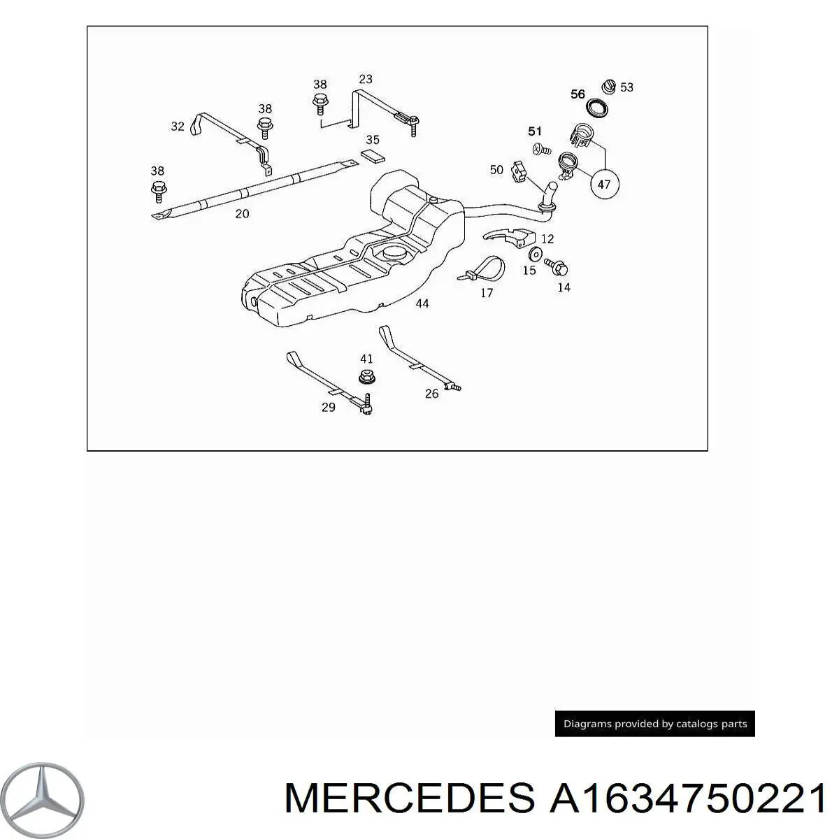A1634750221 Mercedes Кронштейн баку паливного