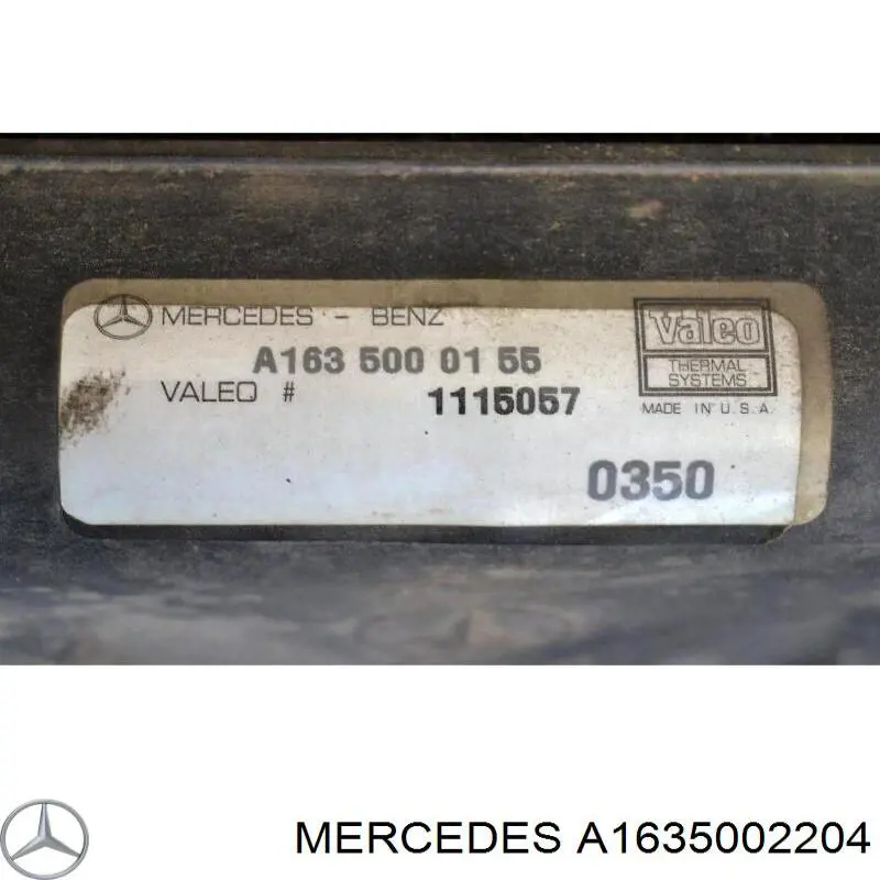 Купити A1635002204 Mercedes Радіатор двигуна