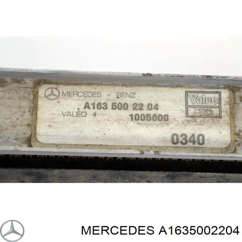 Радіатор A1635002204 Mercedes