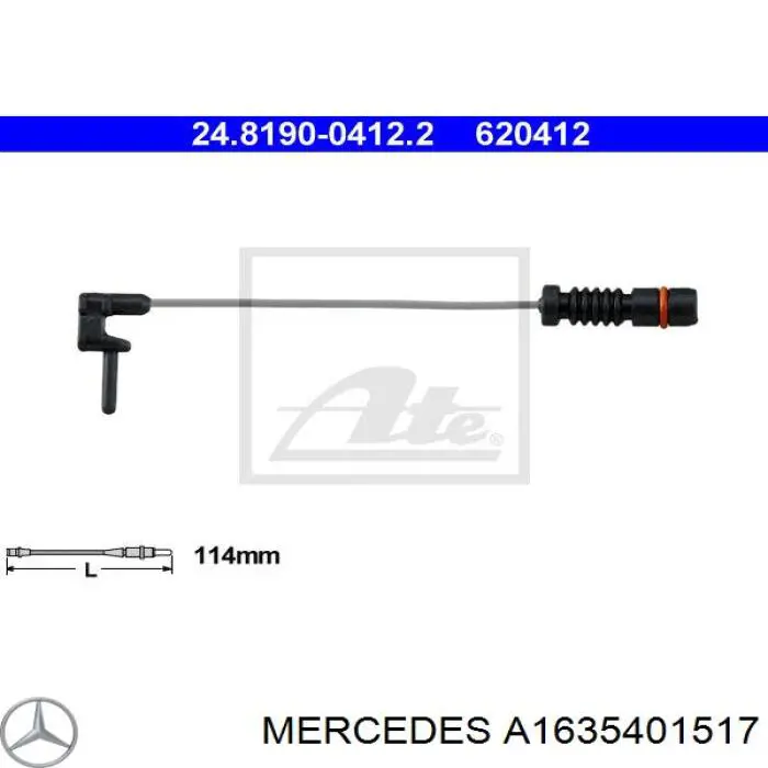 A1635401517 Mercedes Сенсор зносу