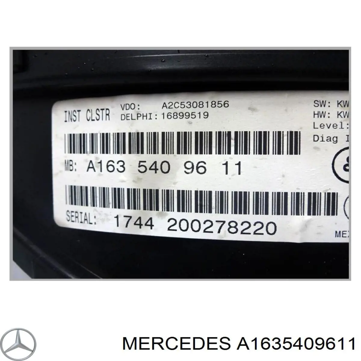 A1635407711 Mercedes щиток приладу