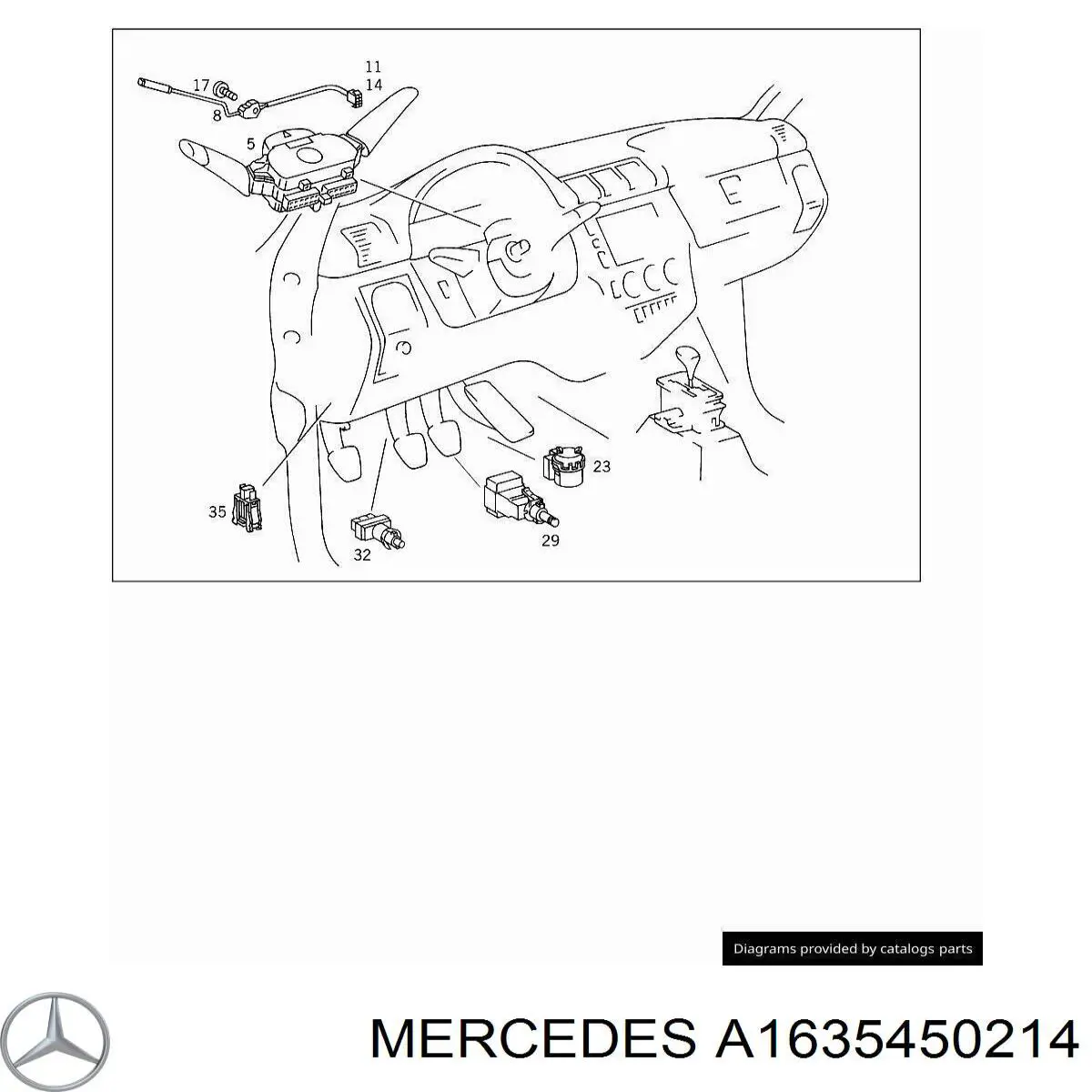  Mercedes A1635450214 ціна, від 5.70 USD