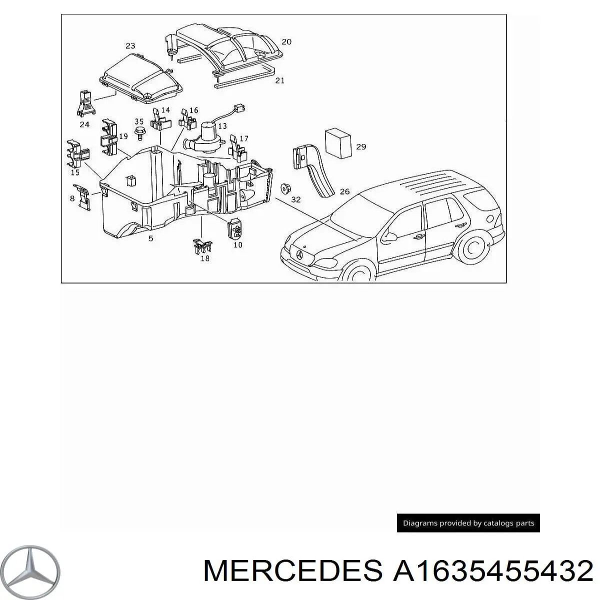Купити A1635455432 Mercedes 