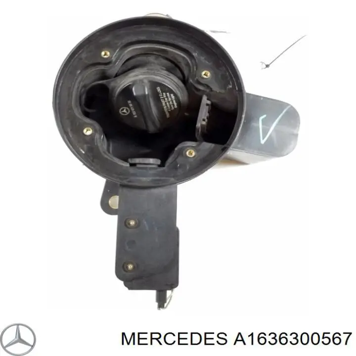 A1636300567 Mercedes шланг заливної горловини, паливного бака