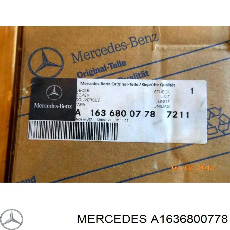 A1636800778 Mercedes Підлокітник заднього сидіння