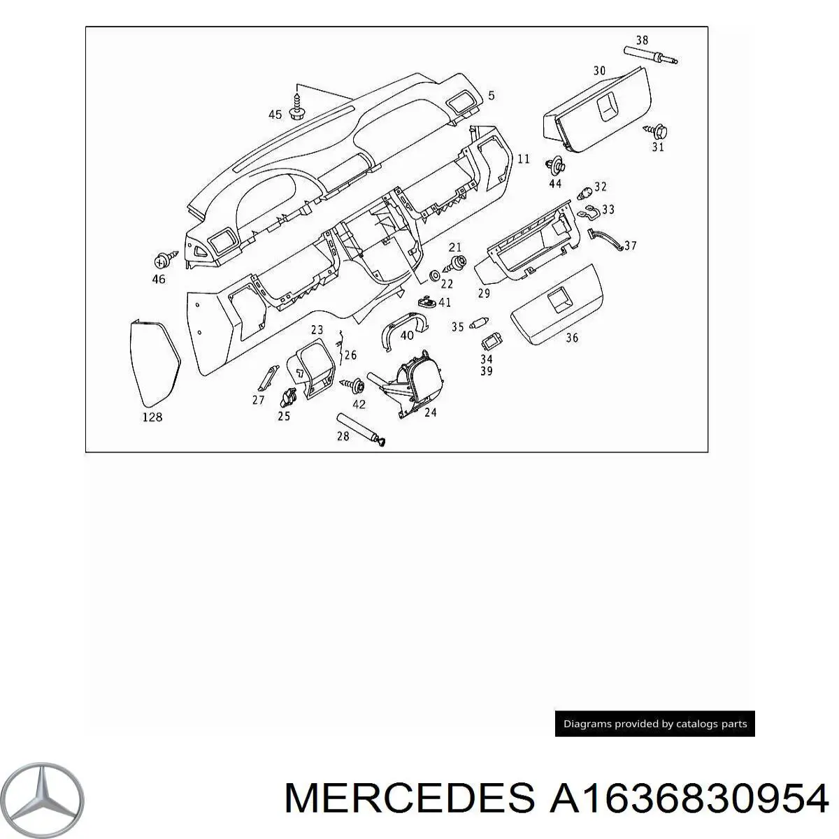  Mercedes A1636830954 ціна, від 13.17 USD