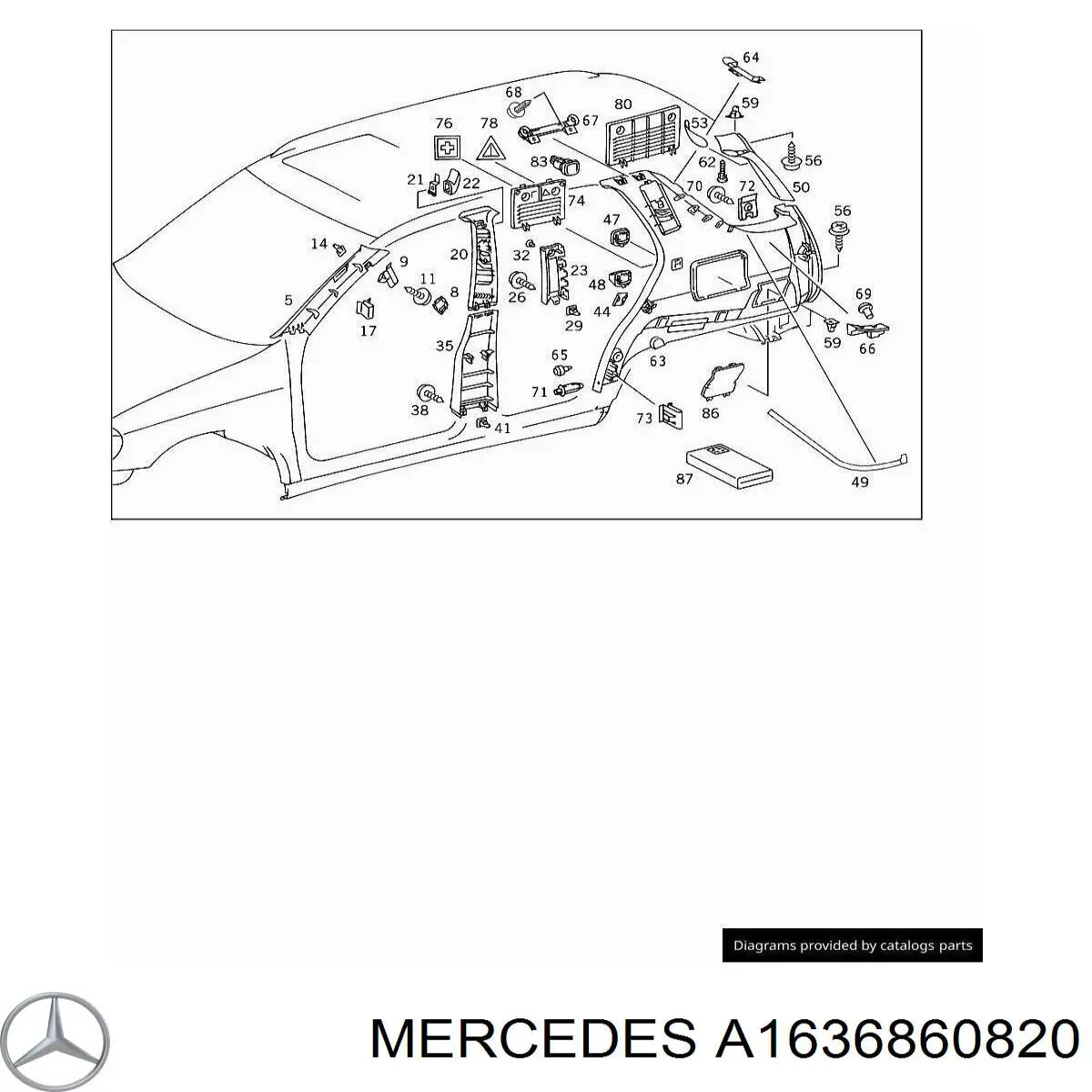 Купити A1636860820 Mercedes 