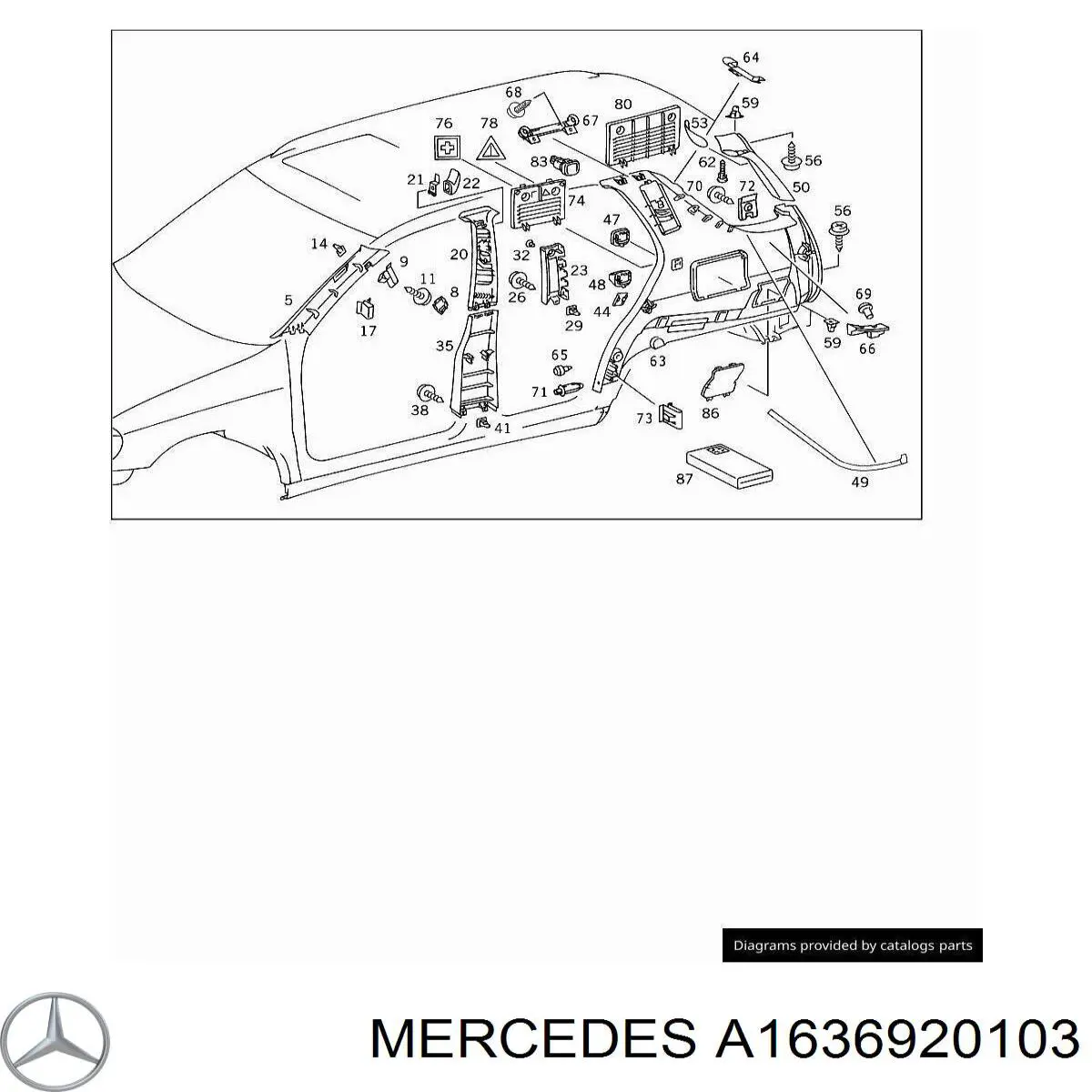 Купити A1636920103 Mercedes 