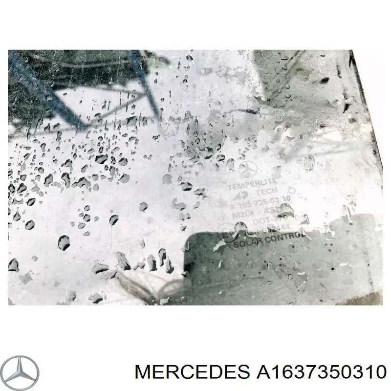 A1637350310 Mercedes Скло задніх дверей, лівих