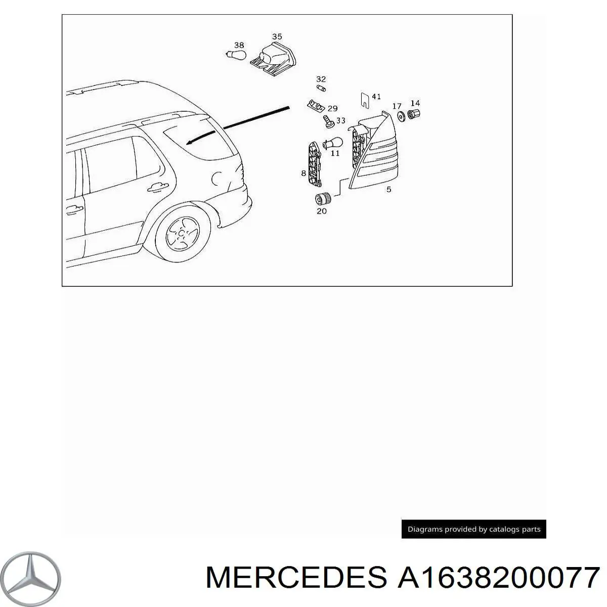 Купити A1638200077 Mercedes 