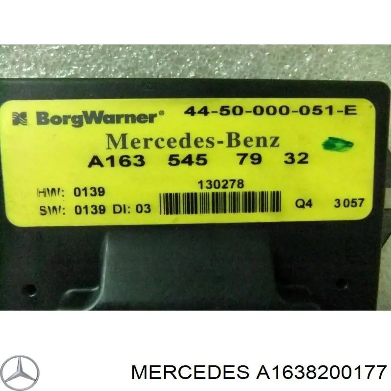 A1638200177 Mercedes Вія (накладка) лівої фари