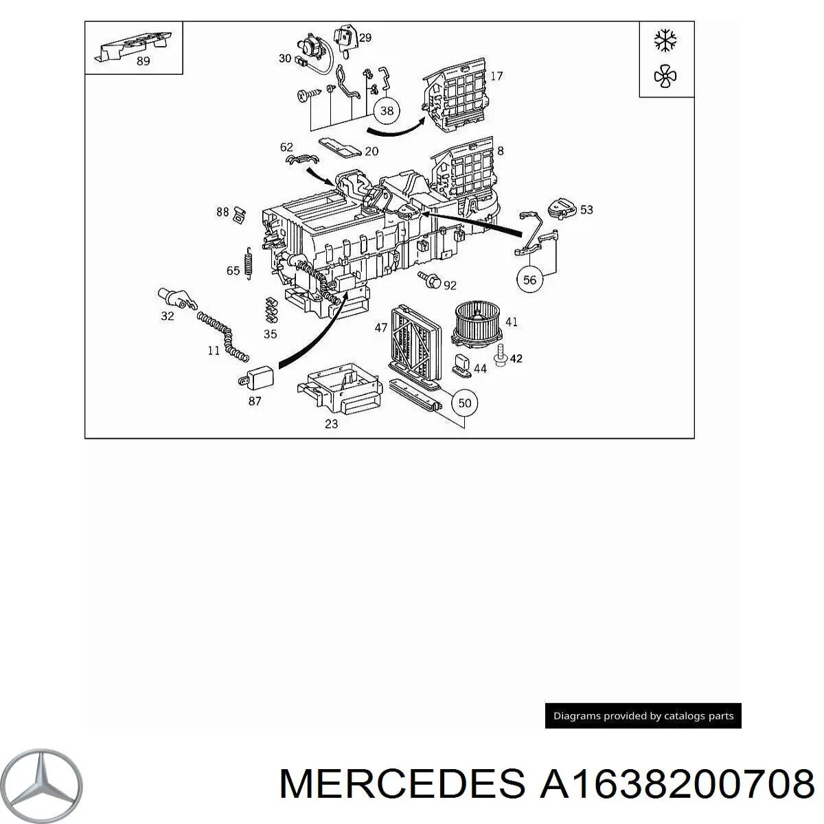 Двигун заслінки печі Mercedes A1638200708 ціна, від 22.55 USD
