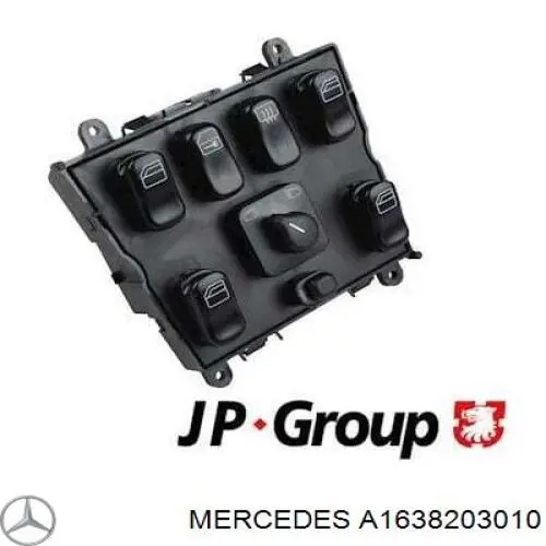 Купити A1638200910 Mercedes Кнопковий блок керування склопідіймачами центральної консолі