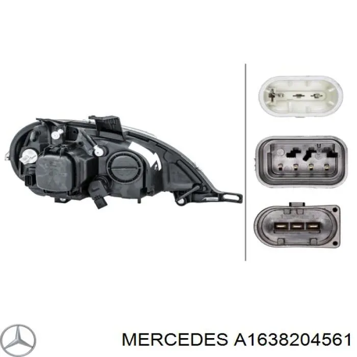 A1638204561 Mercedes фара ліва