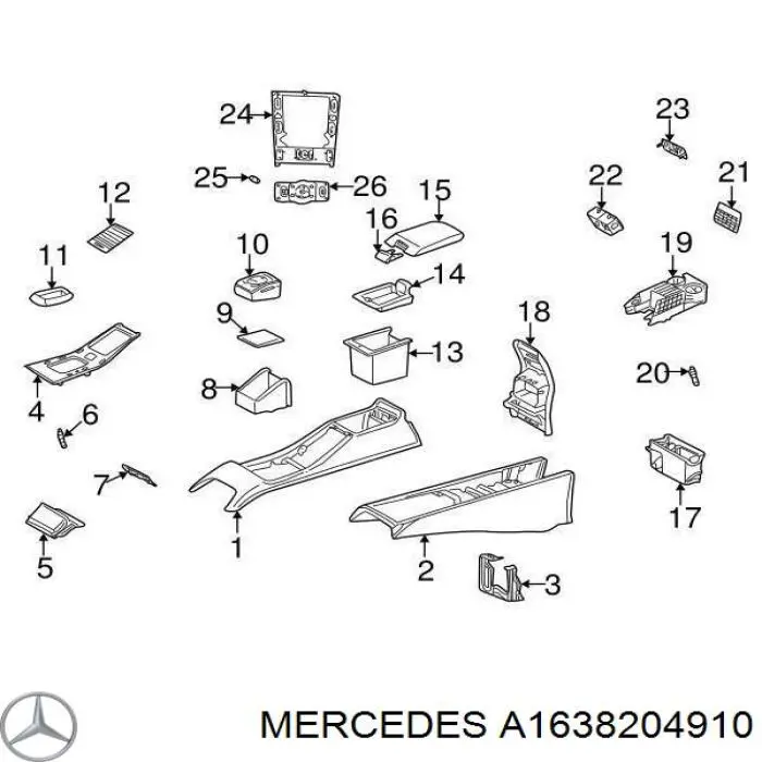 A1638204910 Mercedes Механізм управління кондиціонером