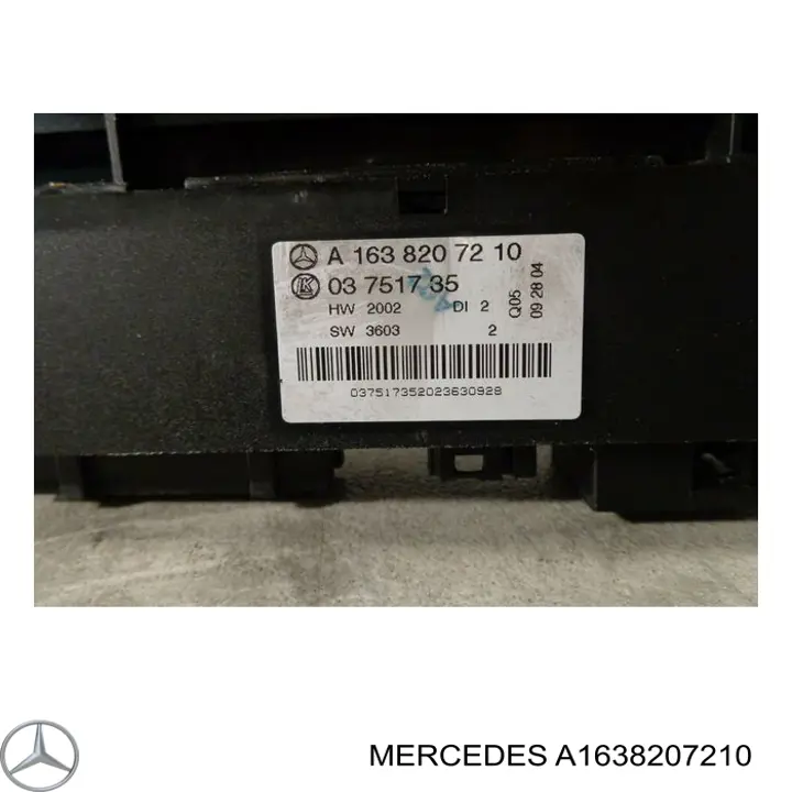 A1638207210 Mercedes Центральна кнопка склопід'ємніка