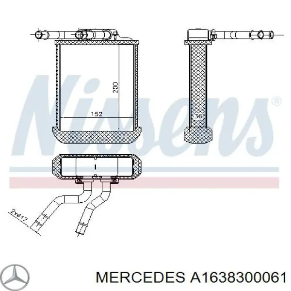 Купити A1638300061 Mercedes Теплообмінник