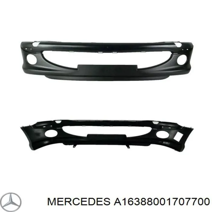 Купити A16388001707700 Mercedes Буфер (бампер) передній