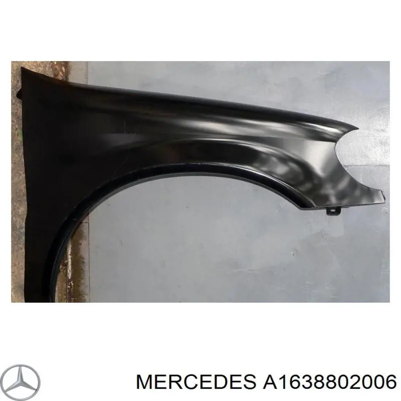 Крило переднє праве Mercedes A1638802006 ціна, від 84.36 USD