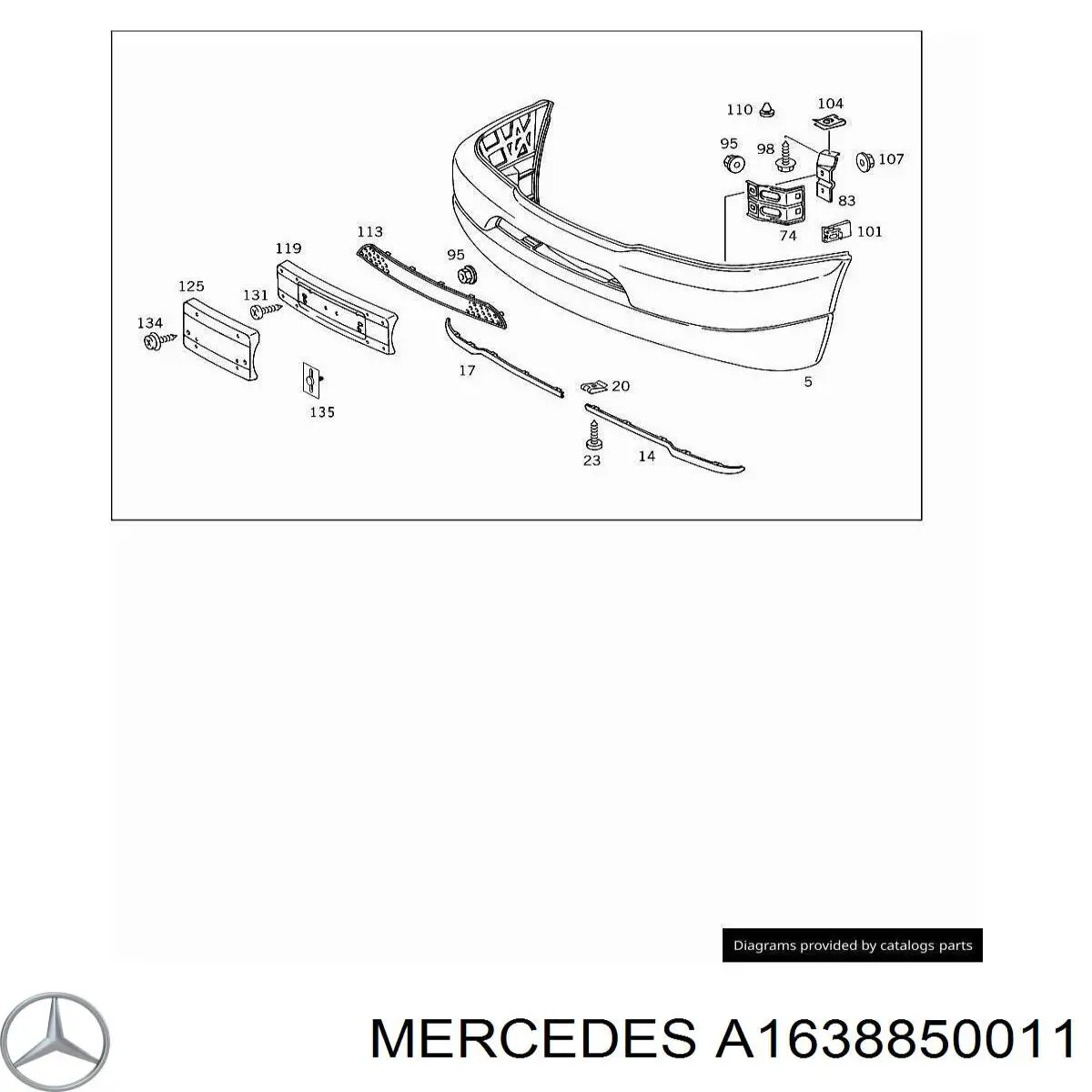  Mercedes A1638850011 ціна, від 3.04 USD