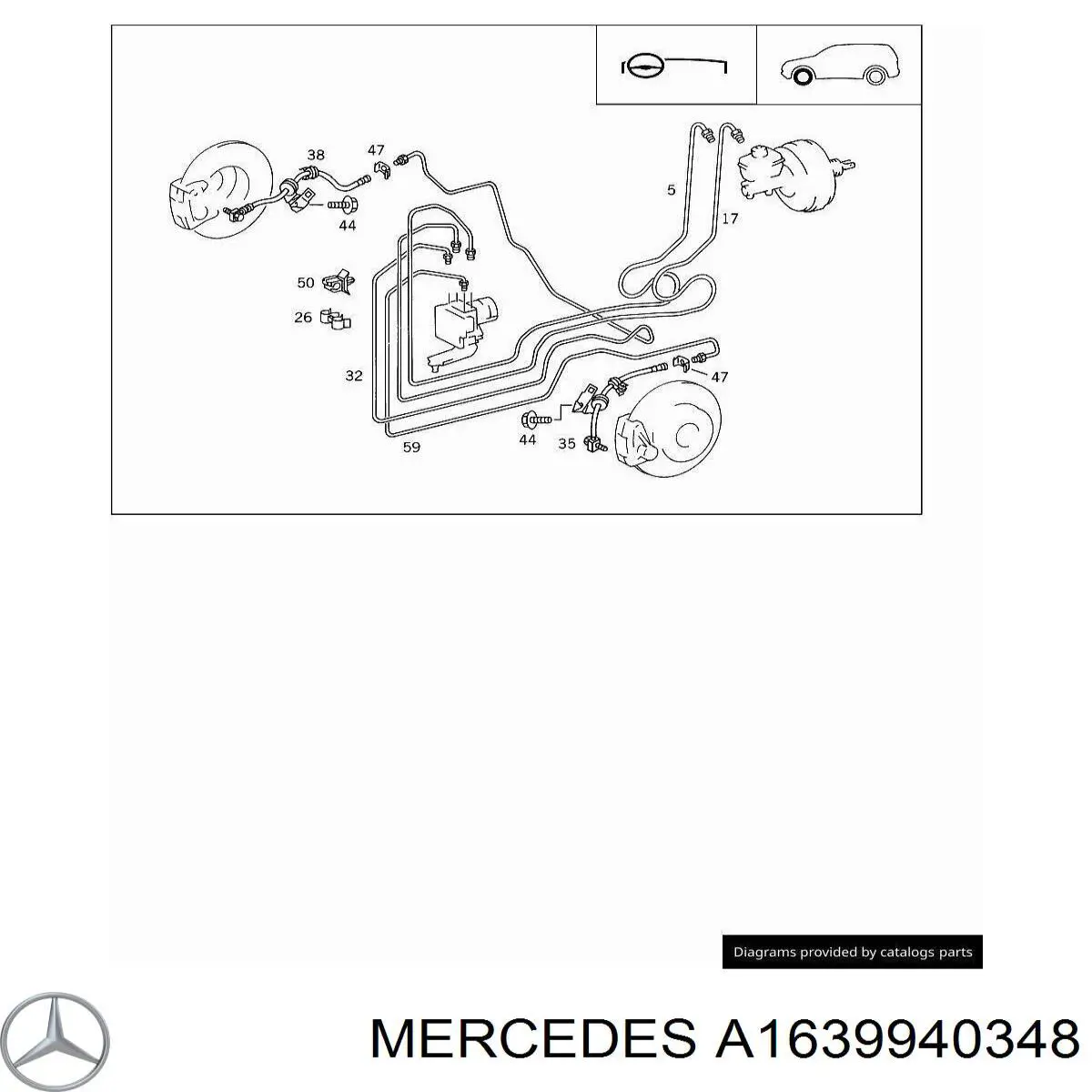  Mercedes A1639940348 ціна, від 1.27 USD