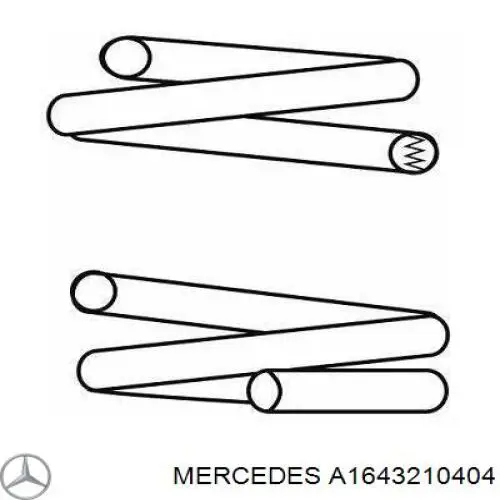 A1643210404 Mercedes Пружина амортизатора передняя