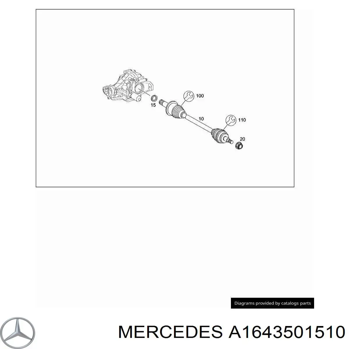 A1643501510 Mercedes Привід задній