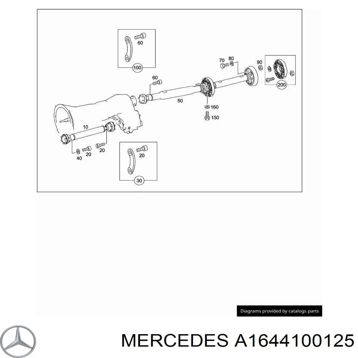  Mercedes A1644100125 ціна, від 64.41 USD