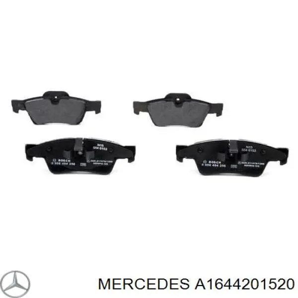 A1644201520 Mercedes колодки гальмові задні, дискові