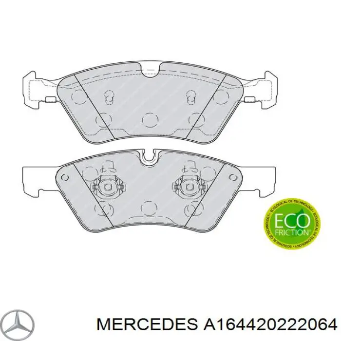 Гальмівні колодки Mercedes A164420222064 ціна, від 31.72 USD
